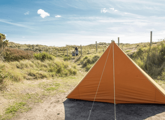 Camping in den Dünen Hollands